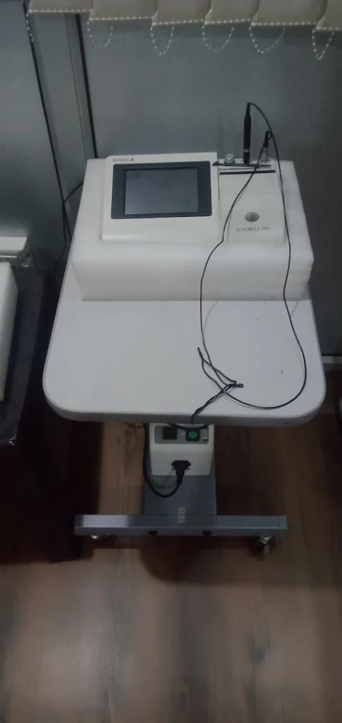 Diagnostic desk and equipment corner