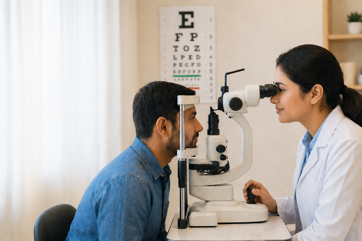 Routine eye checkup and screening